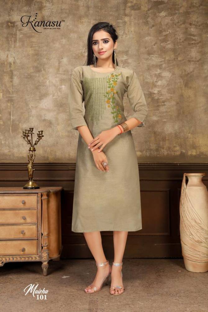 Kanasu Maisha Ethnic Wear Chanderi Silk Designer Kurti Collection